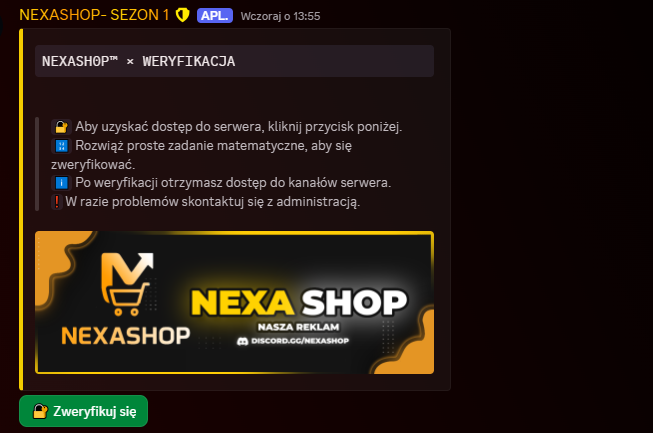NexaSh0p - Weryfikacja