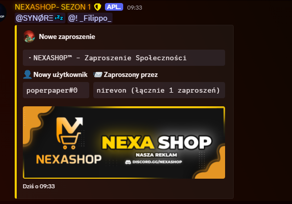 NexaSh0p - Zaproszenie