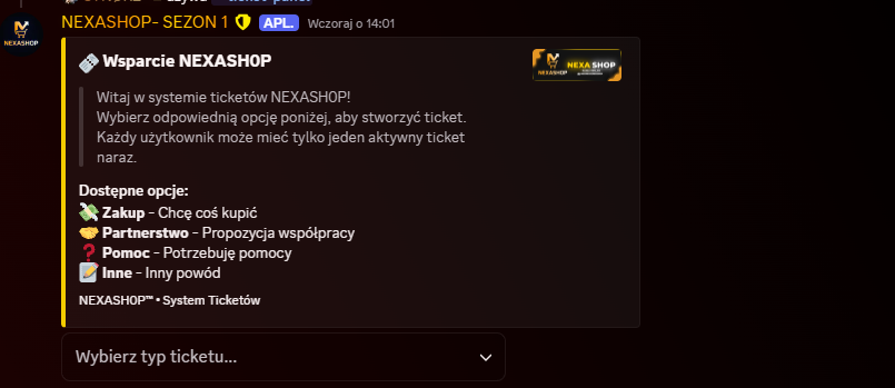 NexaSh0p - Wsparcie